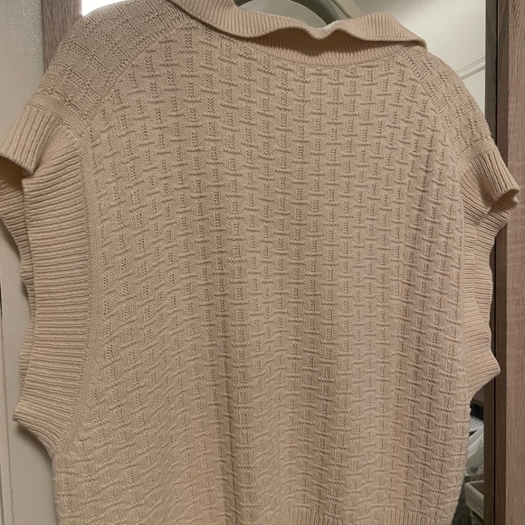 Oak + Fort Beige Knit Collared Sweater - Picture 3 of 3
